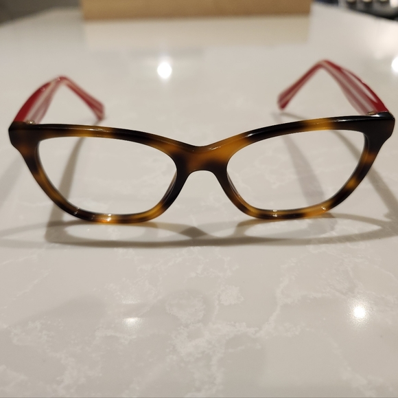 RALPH LAUREN RA7077 Tortoise Shell Candy Cane Stripe Eyeglasses Frame 51-16-140 - Picture 2 of 10